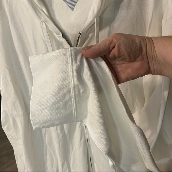 NWT Tommy Hilfiger White Hooded Zip-Up Jacket 3XL cotton - Picture 5 of 12